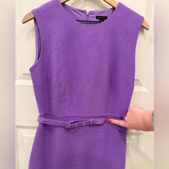 Ann Taylor Vibrant Purple Mini Dress - Picture 2 of 7